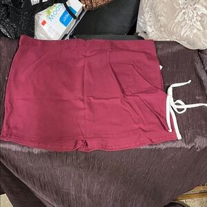 Women's Burgundy Skirt with Bow